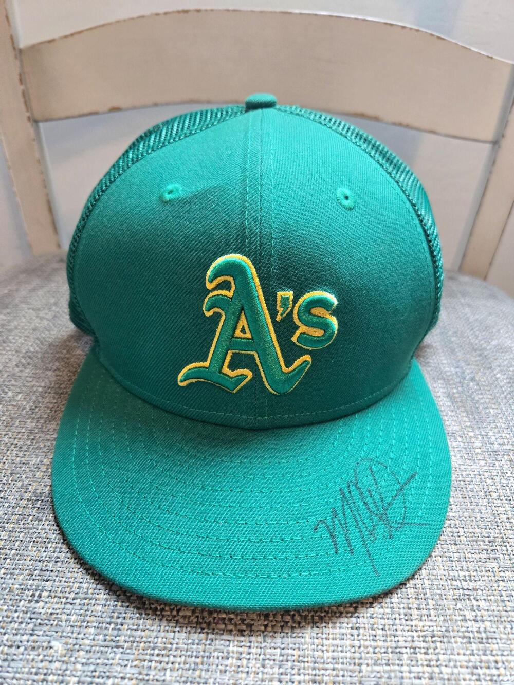 Mark McGwire Signed Oakland A's Hat Vintage New Era 59FIFTY - No COA
